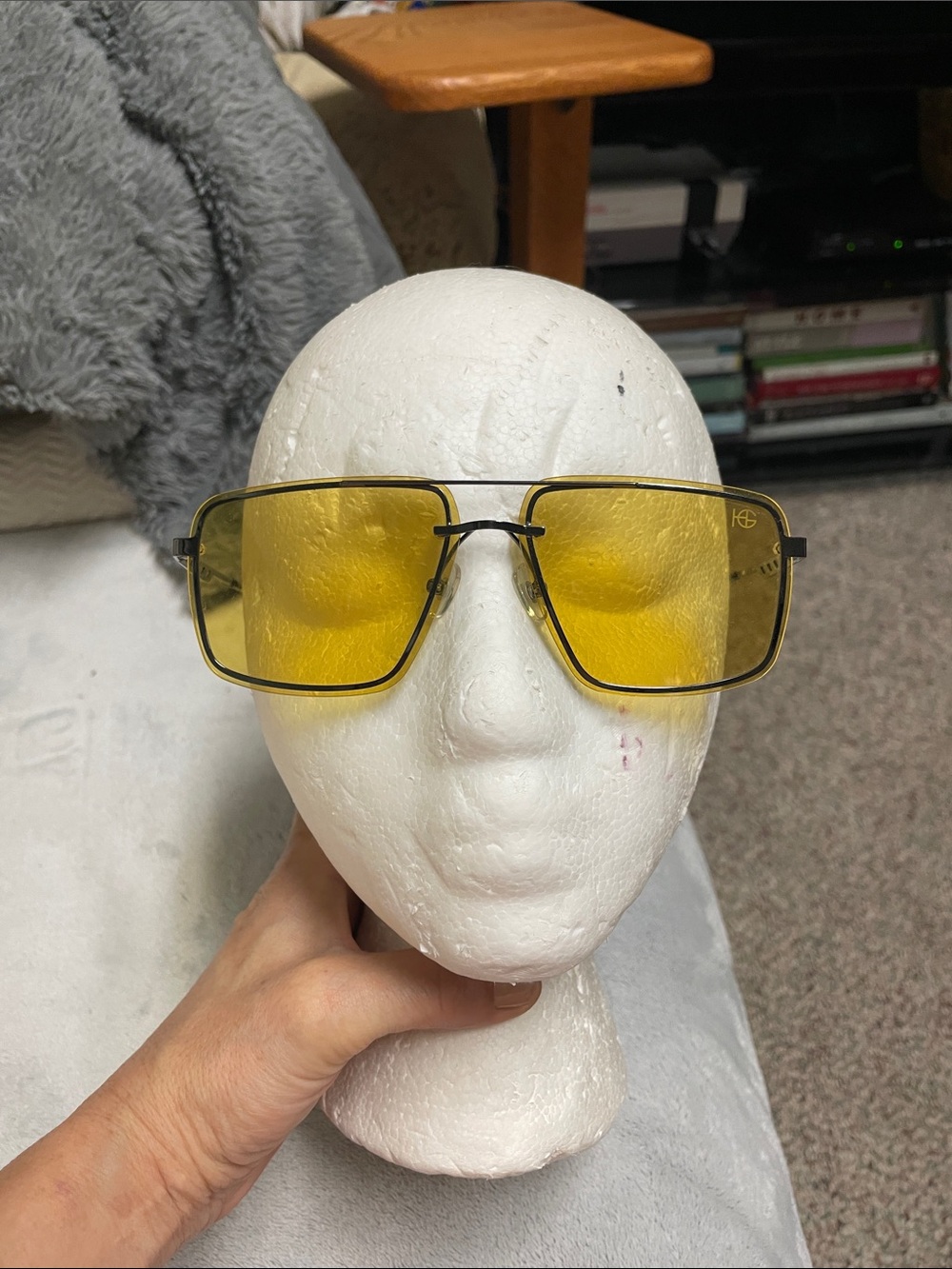 Iceberg polarized Yellow Lens with metal accents Sunglasses- like new
